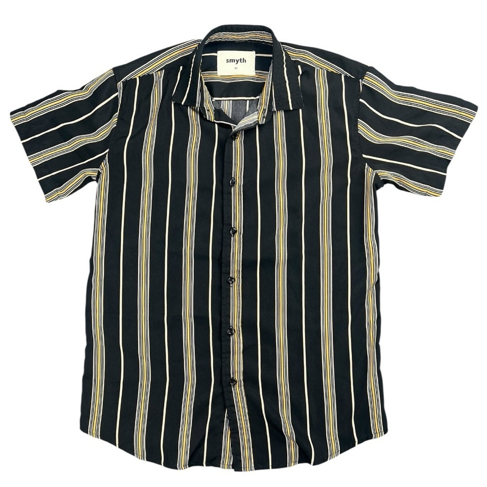 Smyth Men’s Short Sleeve Button Down Striped Shirt In Size XS